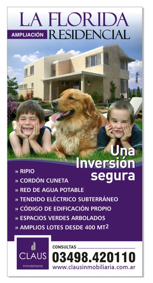 Residencial LA FLORIDA ..12,5 m x 40