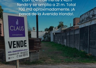 LOTE baldio CENTRICO! En Venta